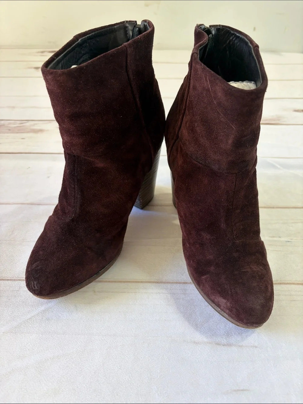 Rag & Bone  Burgundy Classic Newbury Ankle Boots